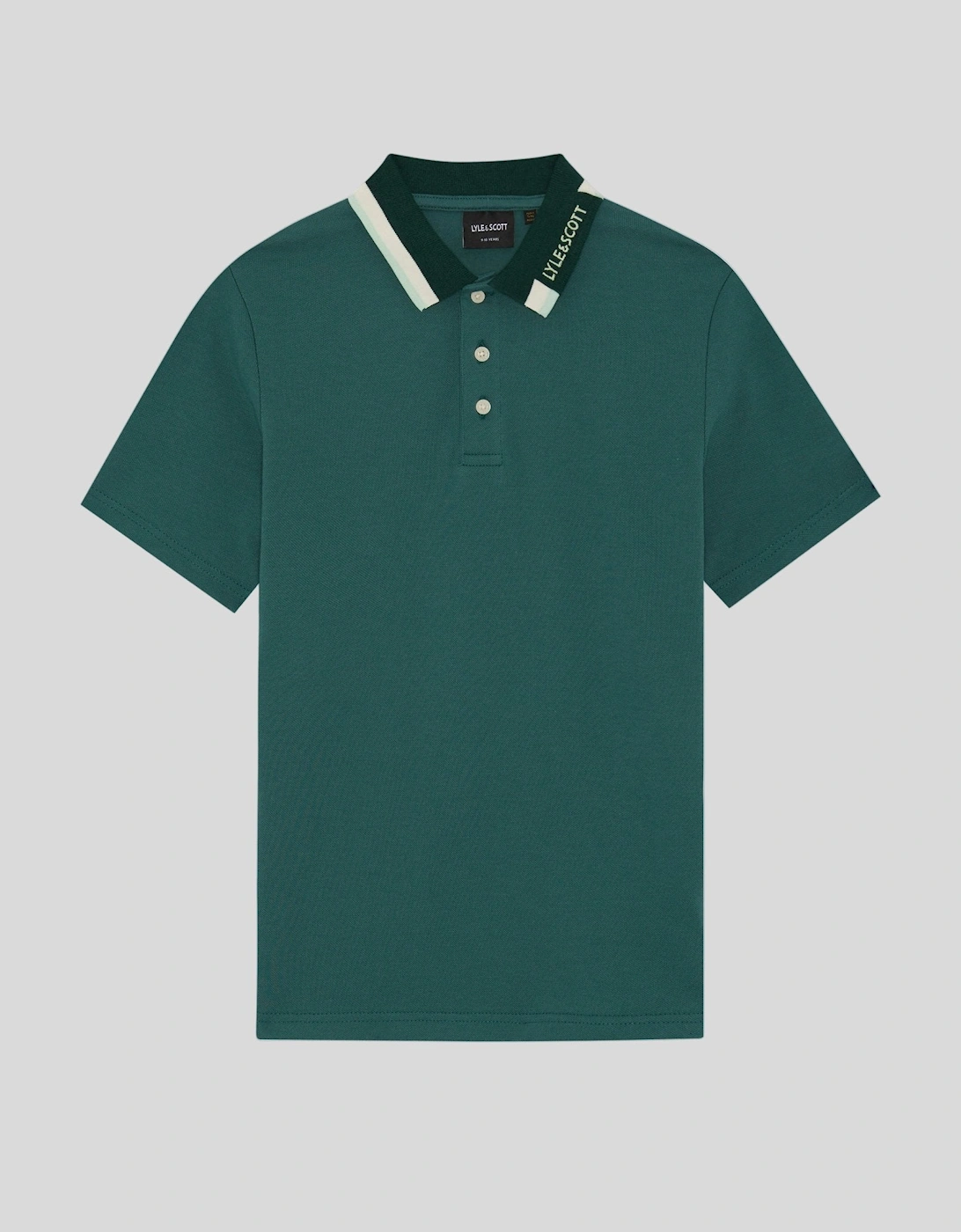 Lyle And Scott Boys Green 'S Tipped Logo Polo Shirt - : Size 12/13 Y Kids