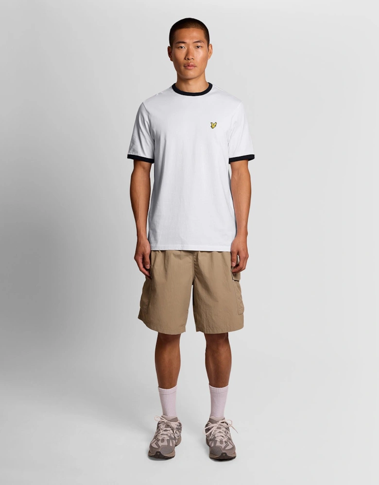 Ringer Cotton Crew Neck T-Shirt