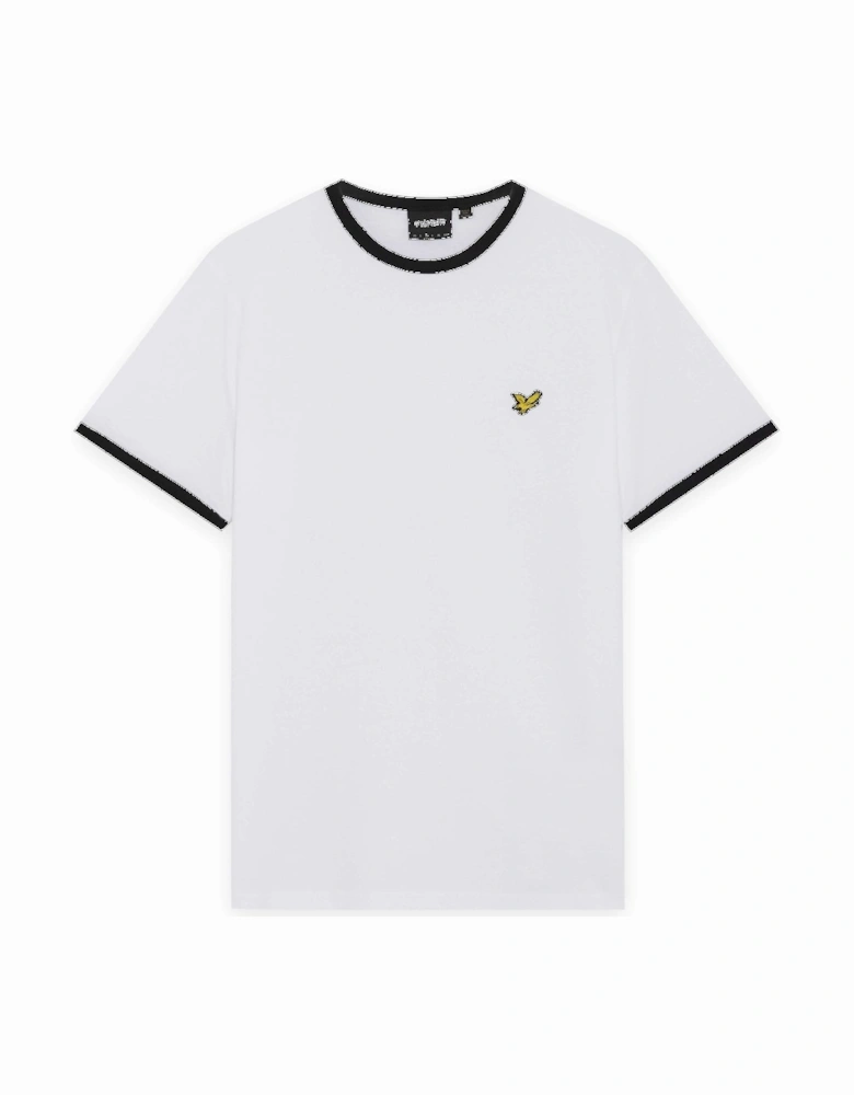 Ringer Cotton Crew Neck T-Shirt