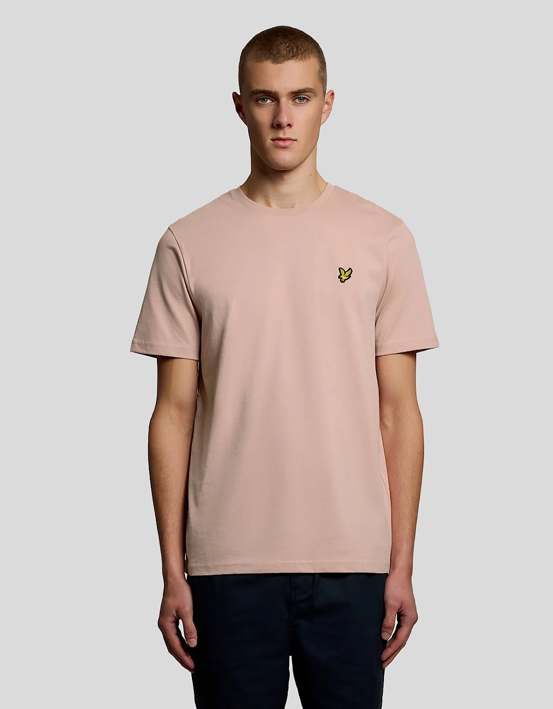 Lyle And Scott Men's Tan Cotton Crew Neck T-Shirt  38 M
