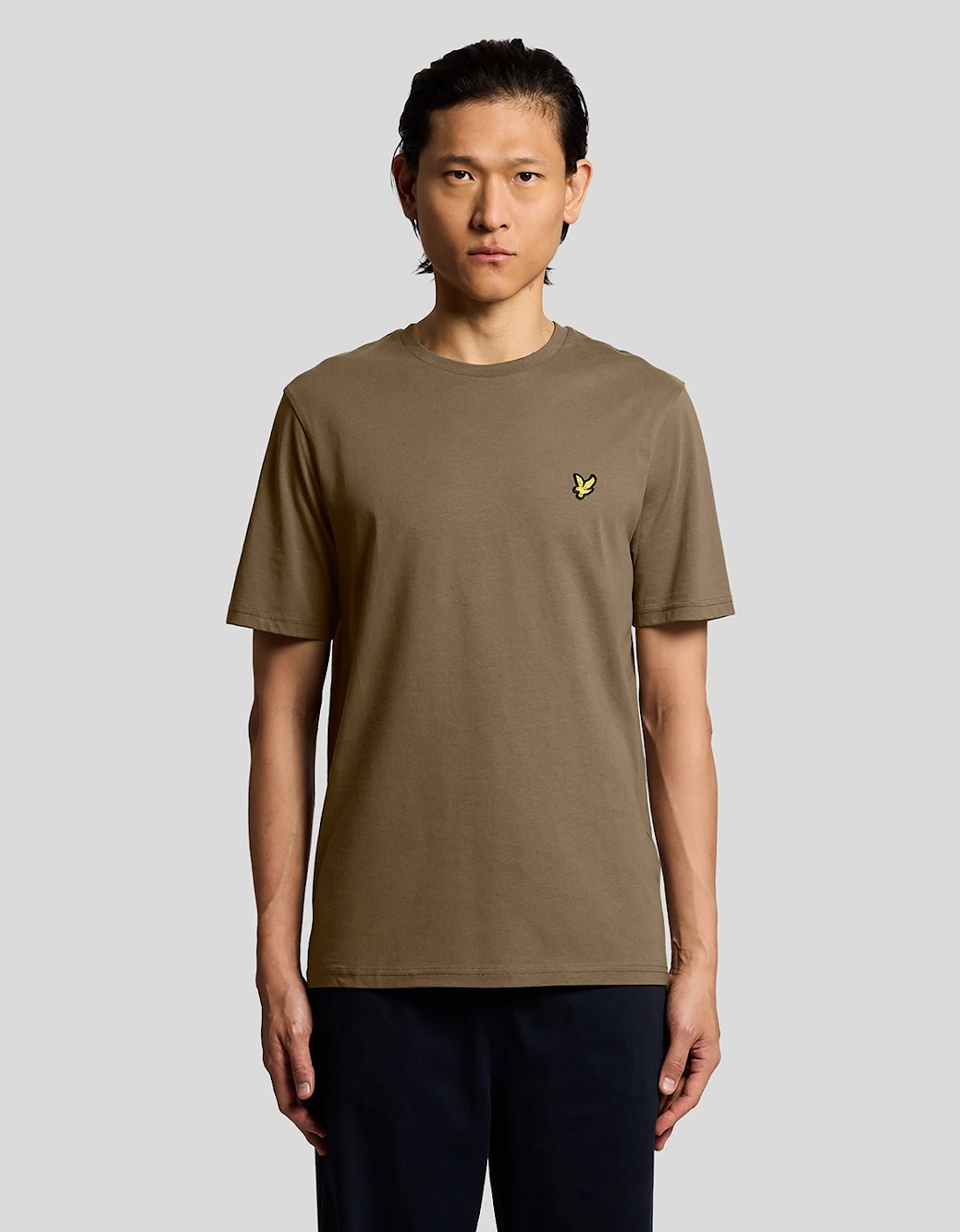 Lyle And Scott Men's Tan Cotton Crew Neck T-Shirt  42 Xl