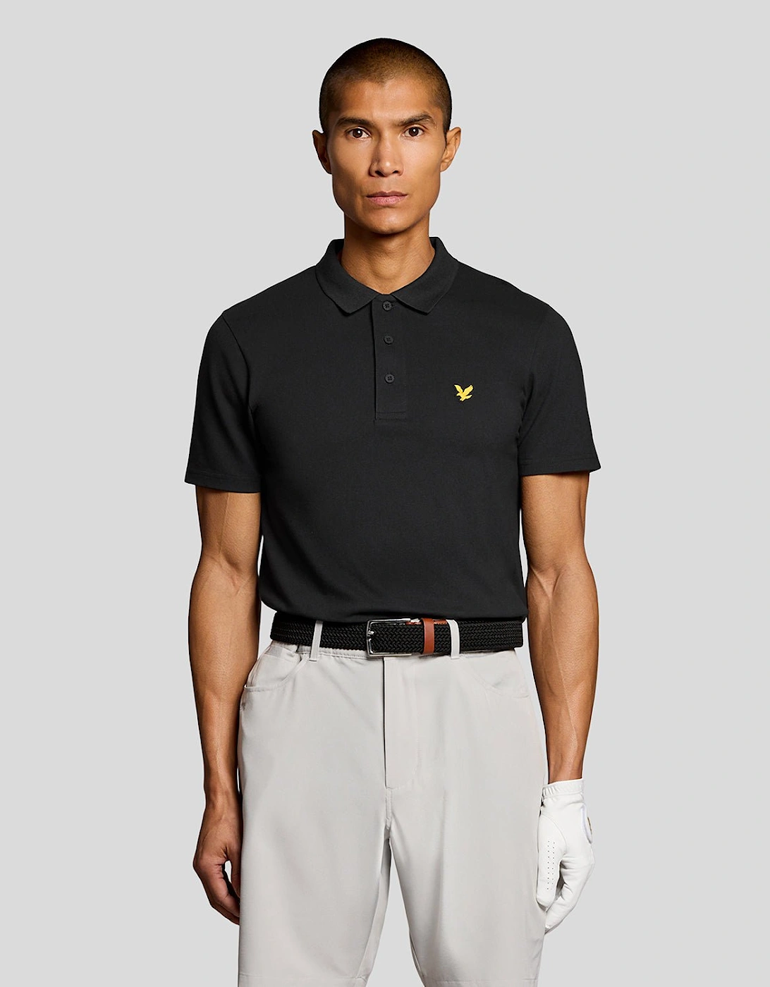 Lyle And Scott Men's Black Technical Polo Shirt  Xl
