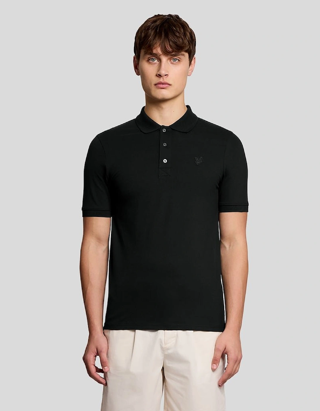 Lyle And Scott Men's Black Superfine Cotton Polo Shirt  44 Xxl