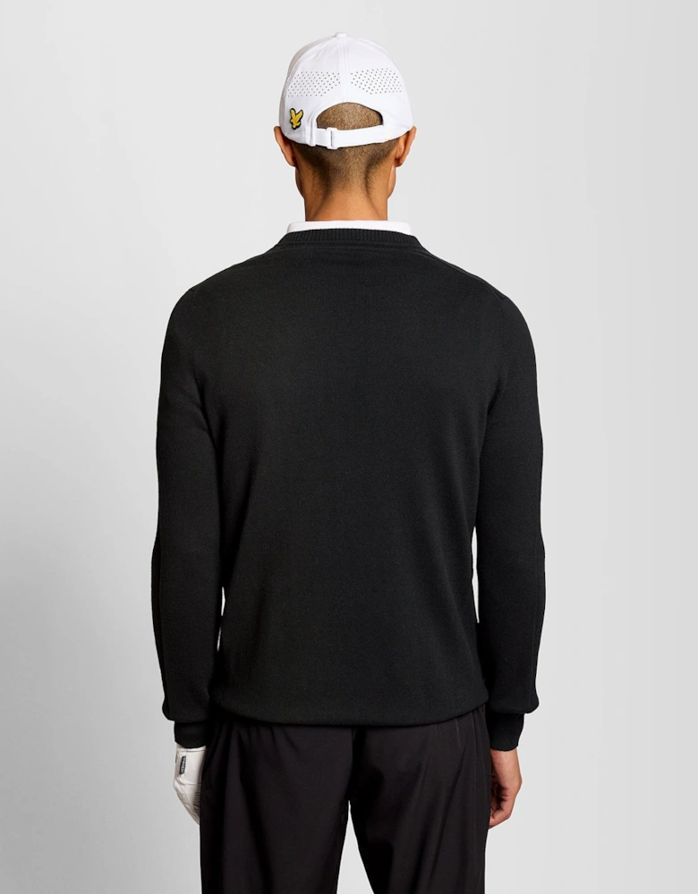 Cotton Blend V-Neck Jumper