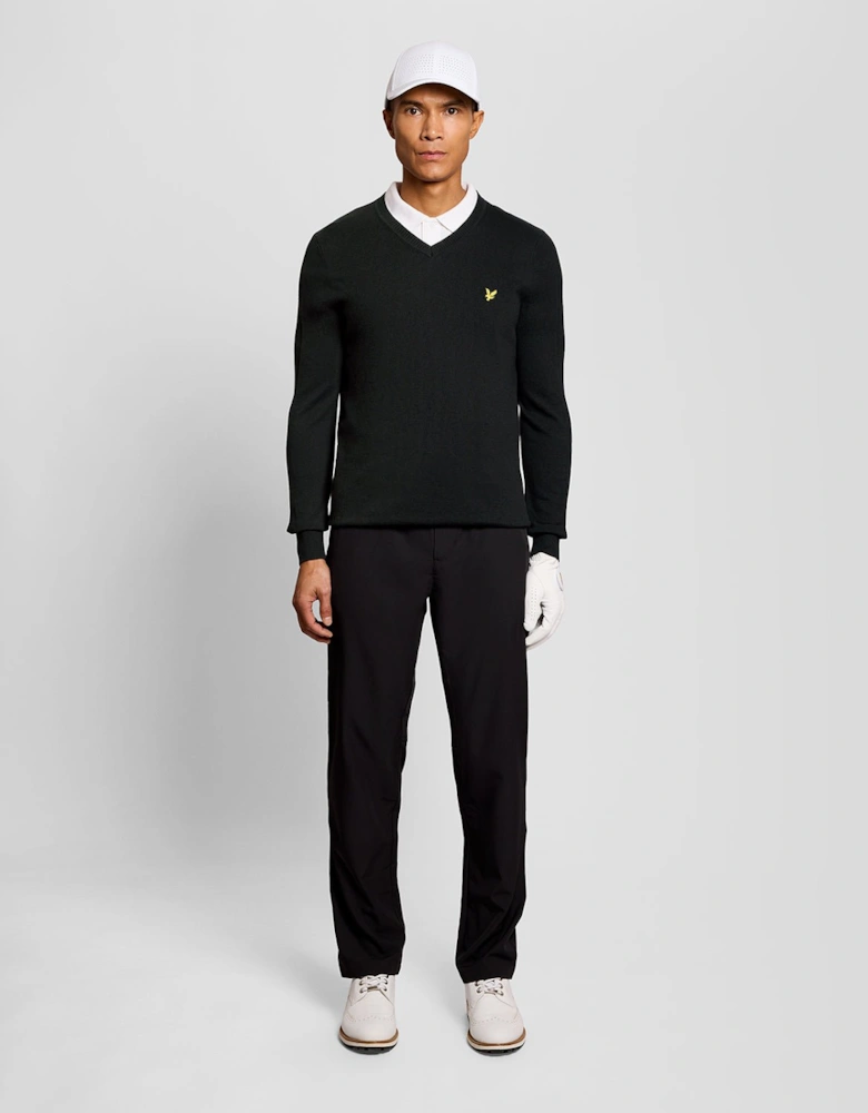 Cotton Blend V-Neck Jumper