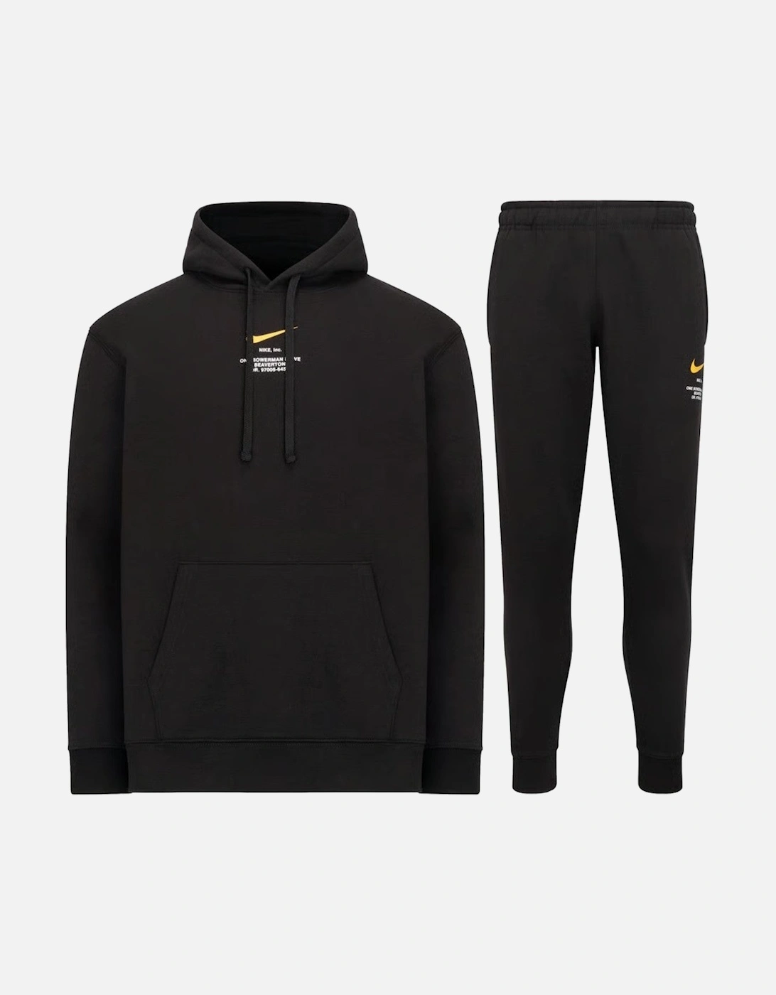 Corporate Hooded Men's Tracksuit Black/Yellow, 4 of 3