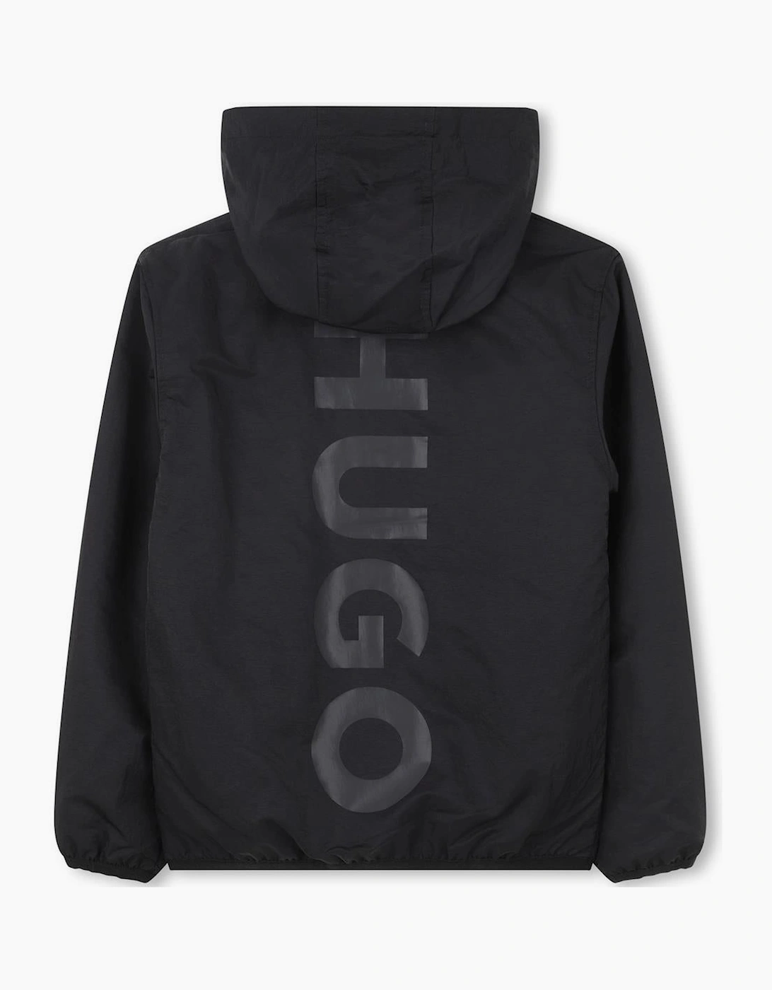 HUGO BOYS BLACK HOODED WINDBREAKER G01013