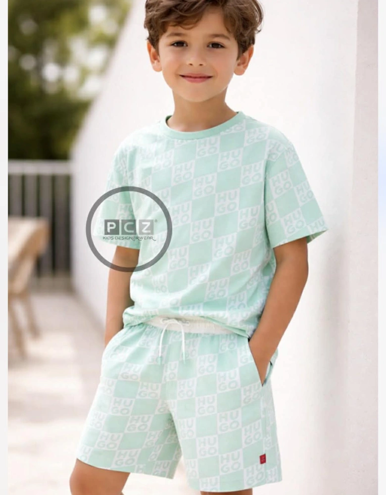 HUGO OVERSIZED GREEN T SHIRT G01022