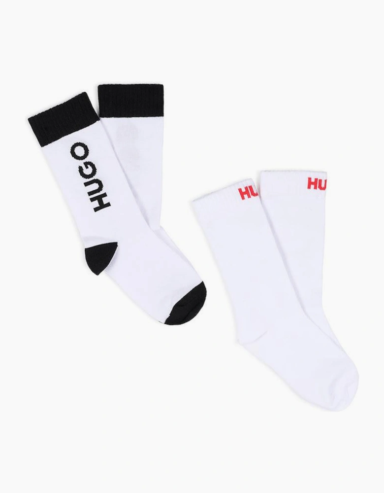 HUGO BOYS 2PK WHITE SOCKS G01169