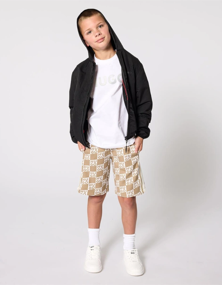 HUGO BEIGE JERSEY SHORTS G00999