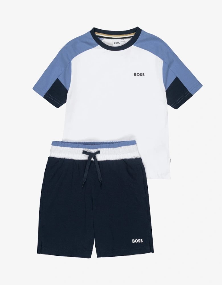 BOSS NAVY BERMUDA SHORT SET J53006
