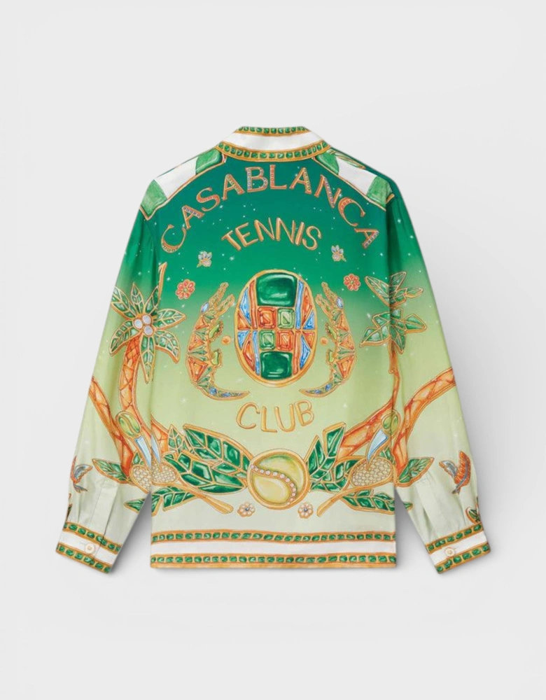 Cuban Collar Long Sleeve Shirt Joyaux D'Afrique