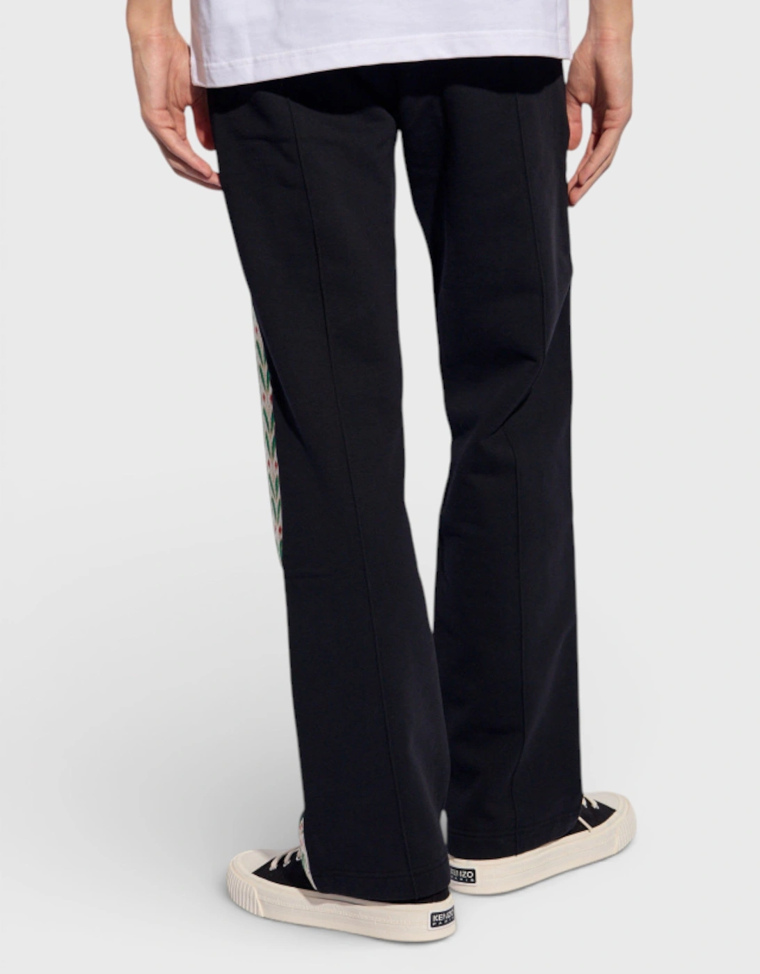 Tape Panelled Sweatpants Laurel Logo Black