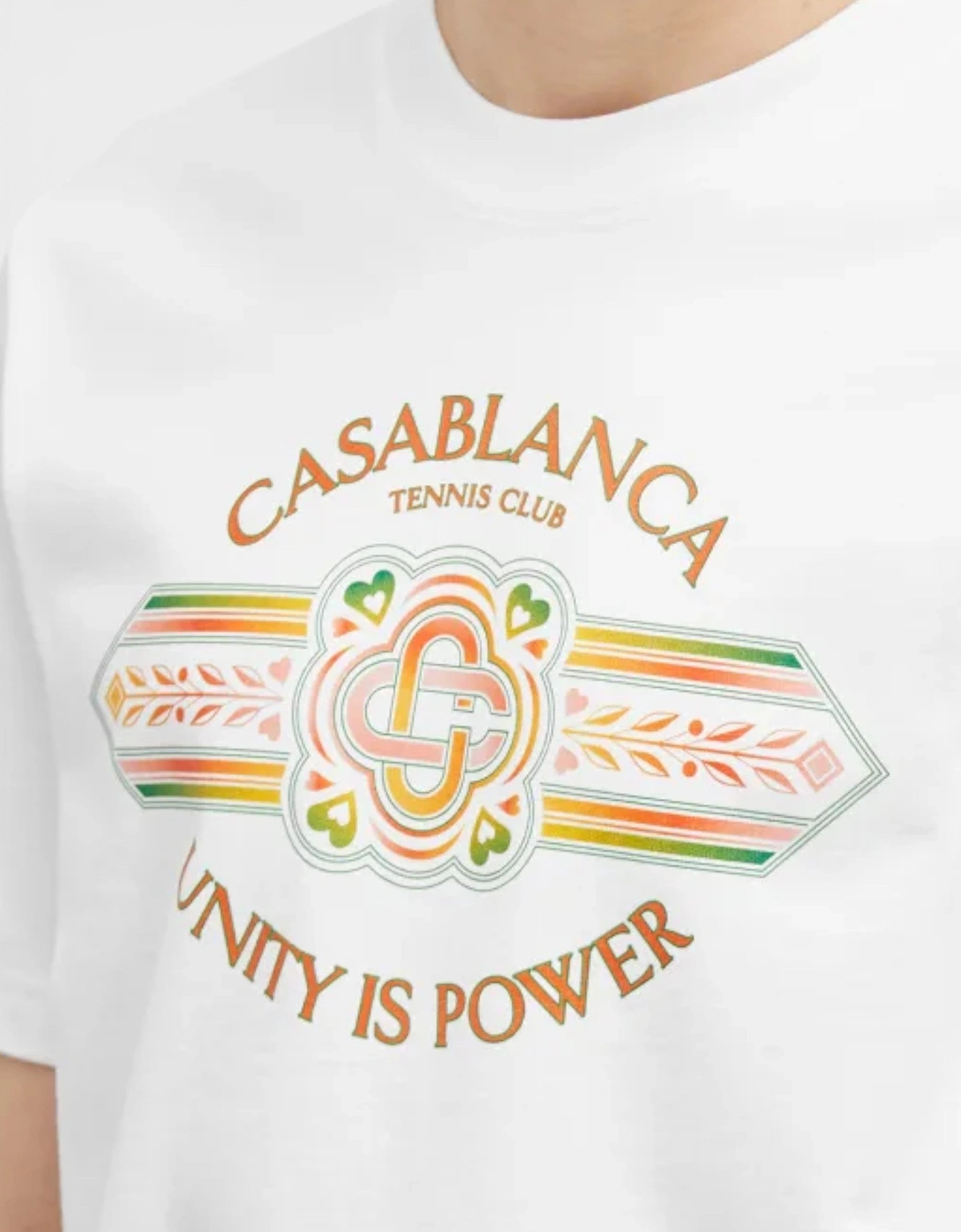 Printed T-Shirt Unity Is Power White