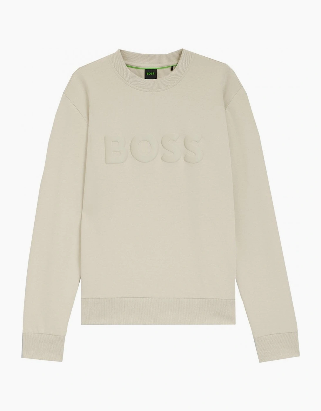 Hugo Boss Men's Beige Salbo Crew Neck Sweatshirt  44 Xxl