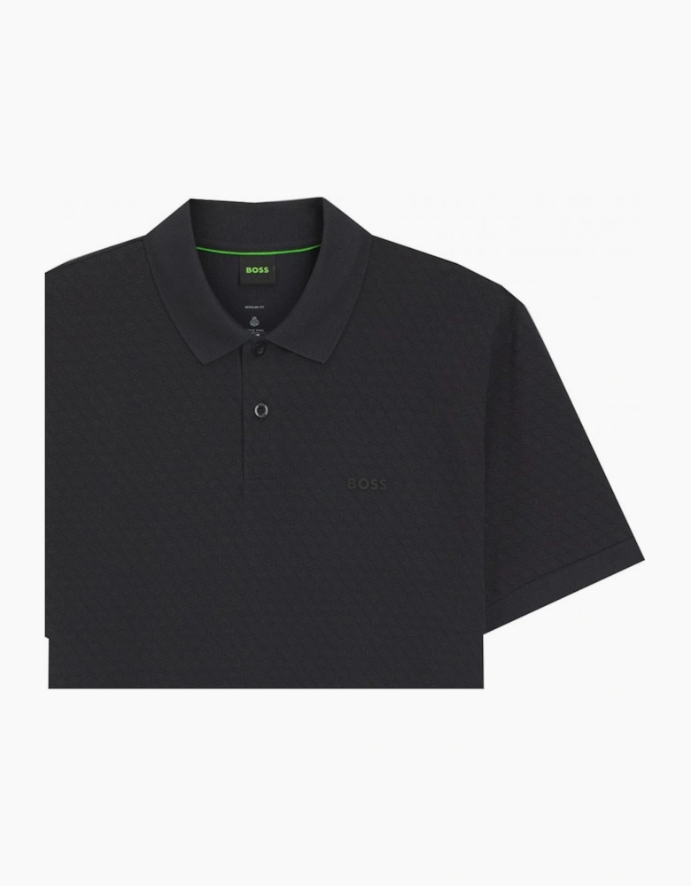 Men's Navy Chip Paddy Polo Shirt With full Pattern