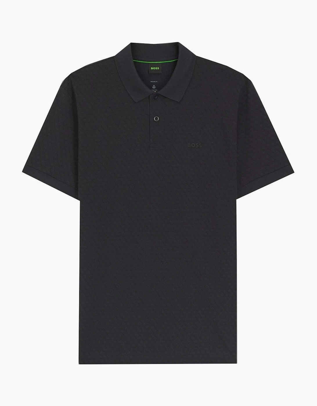 Men's Navy Chip Paddy Polo Shirt With full Pattern, 3 of 2