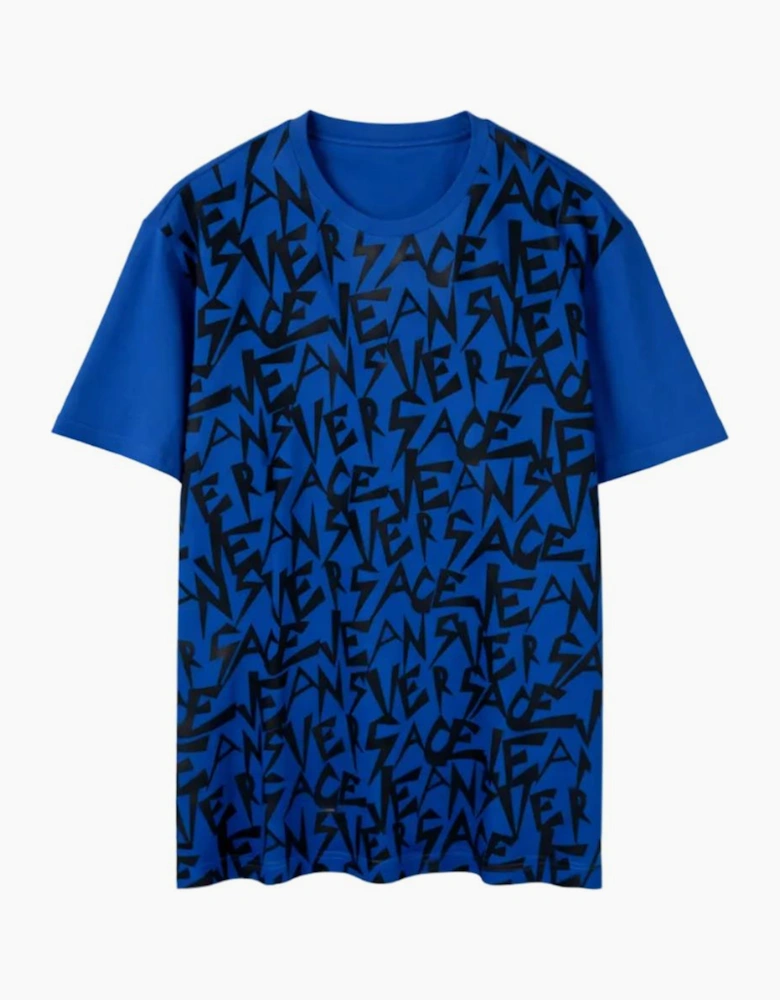 Men's Blue Jeans Graffiti T-Shirt