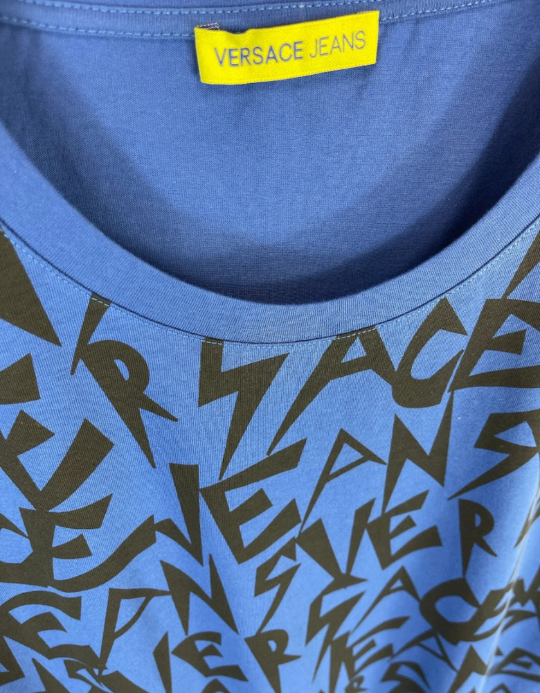 Men's Blue Jeans Graffiti T-Shirt