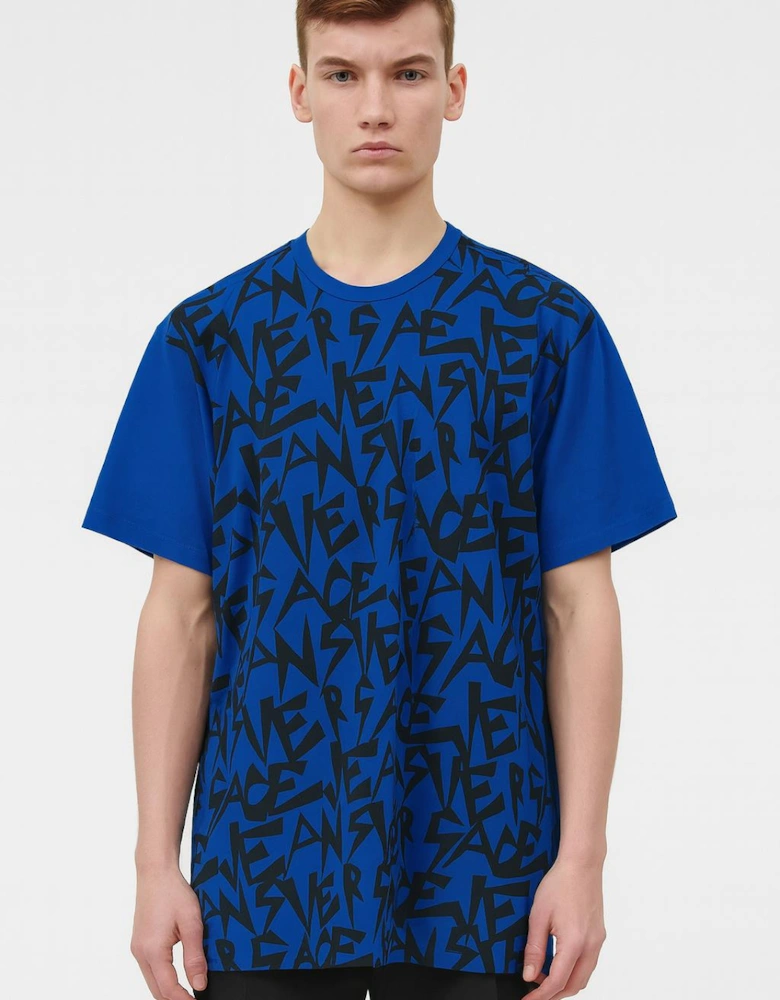 Men's Blue Jeans Graffiti T-Shirt