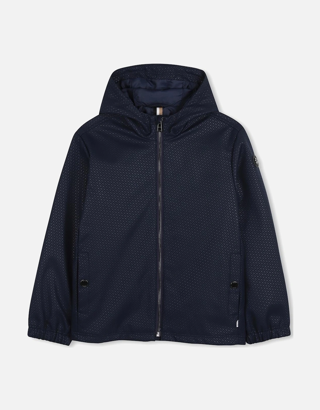 BOSS NAVY HOODED WINDBREAKER J52997