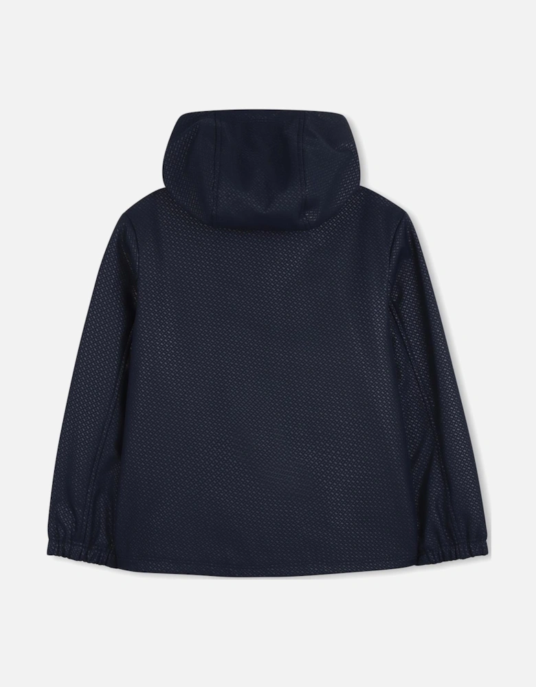BOSS NAVY HOODED WINDBREAKER J52997