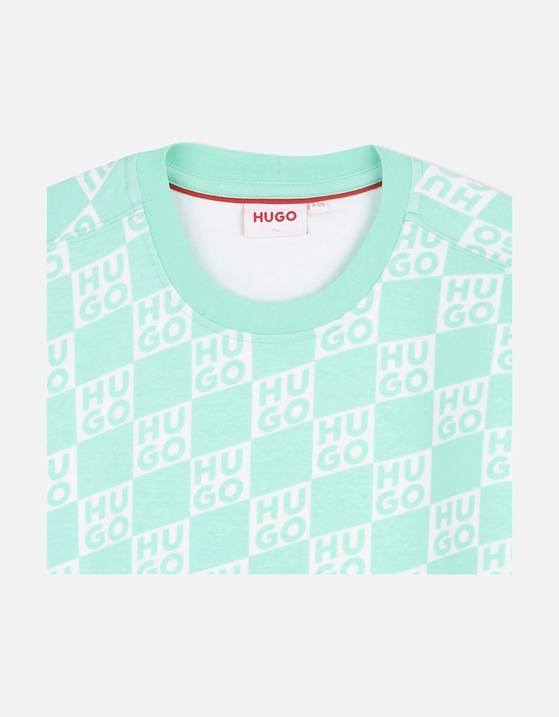 HUGO GIRLS GREEN DRESS G01027