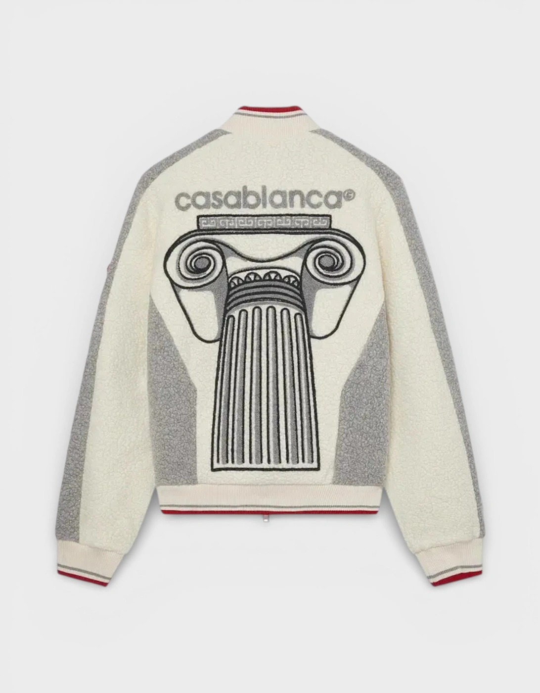 Casablanca Men's White Embroidered Cashmere Terry Jacket Column  Regular/36 S