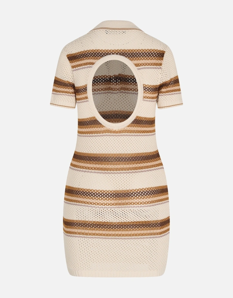 WOMENS MA STRIPE POLO MINI DRESS
