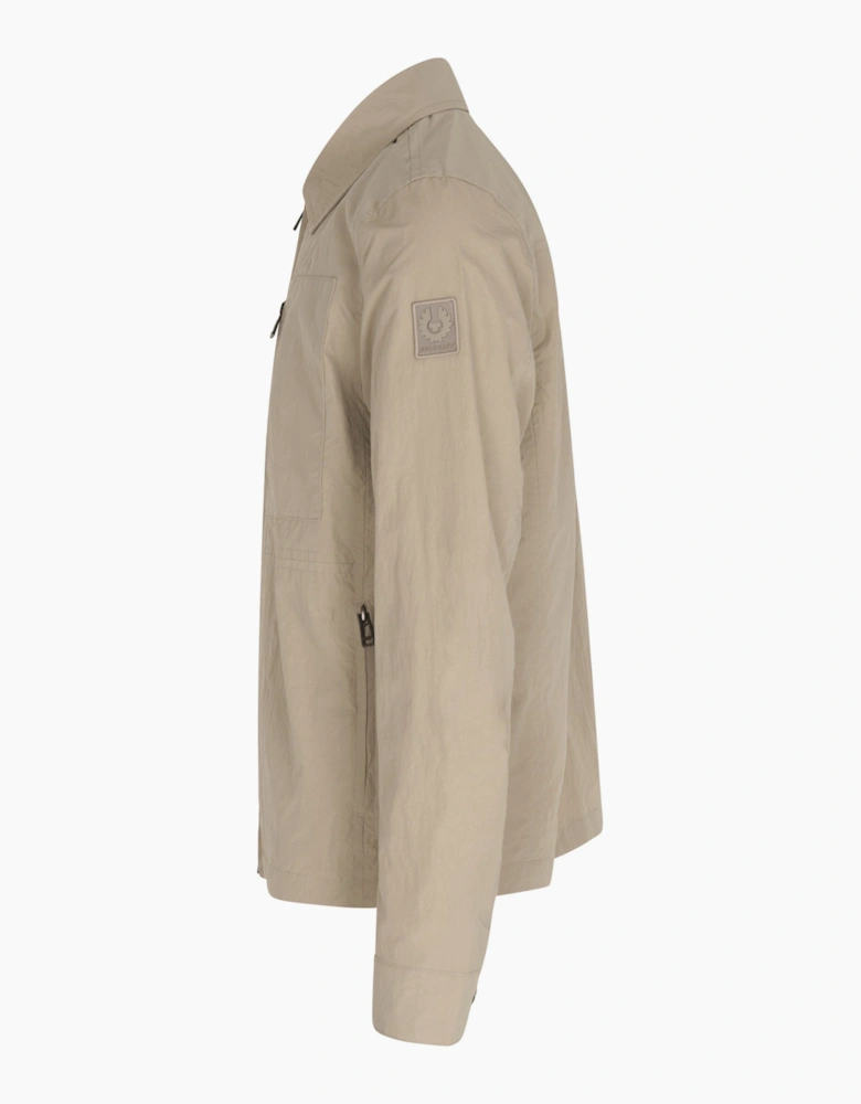 Grid Overshirt Beige