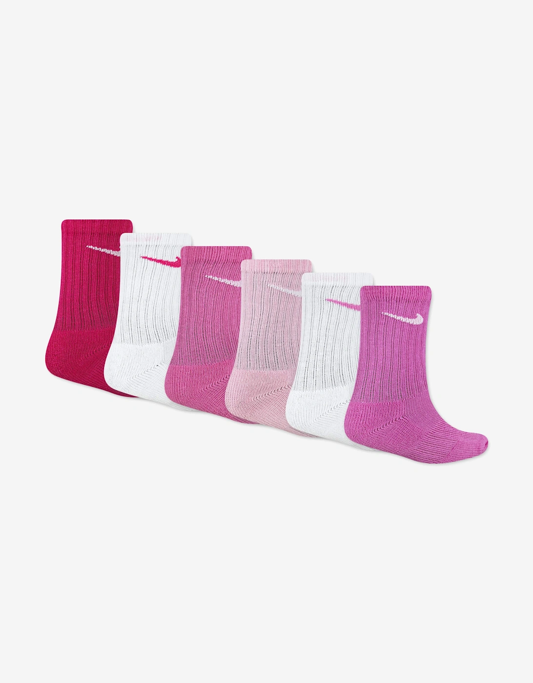 Girls DF Performance Basic Crew Socks Set in Pink