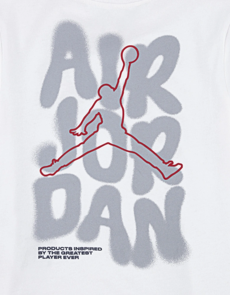 Jordan Boys 23 Throw Up T-Shirt in White