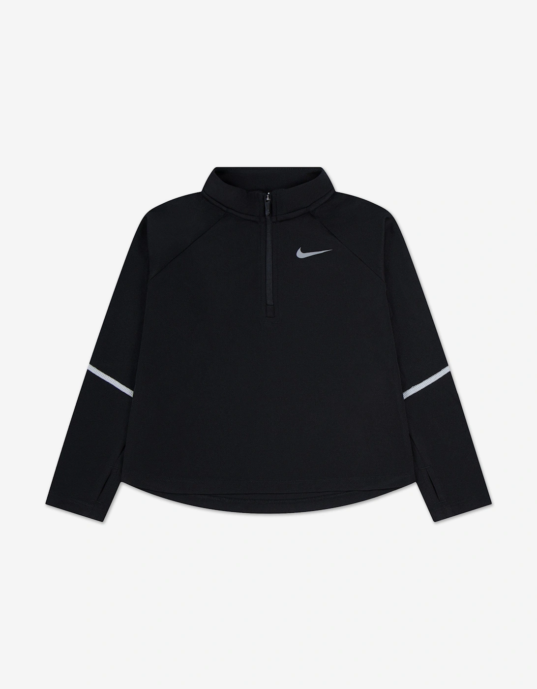 Boys Dri-Fit Half Zip Top and Pants Set in Black