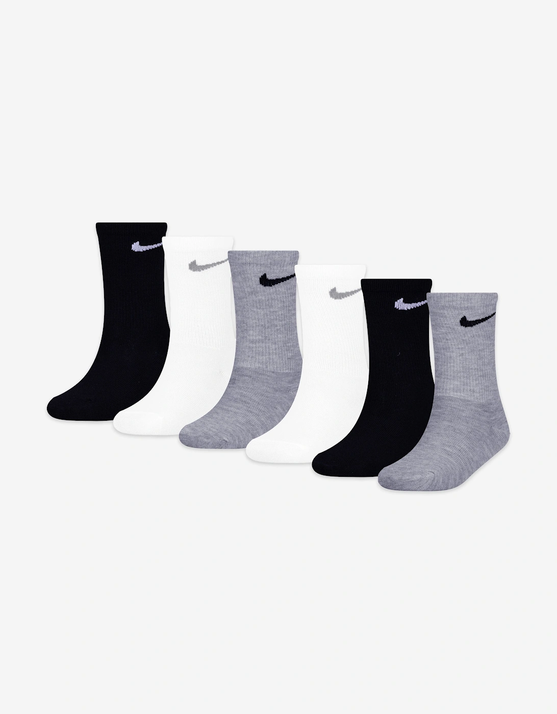 Kids Colourful Crew Socks Set in Black, 6 of 5