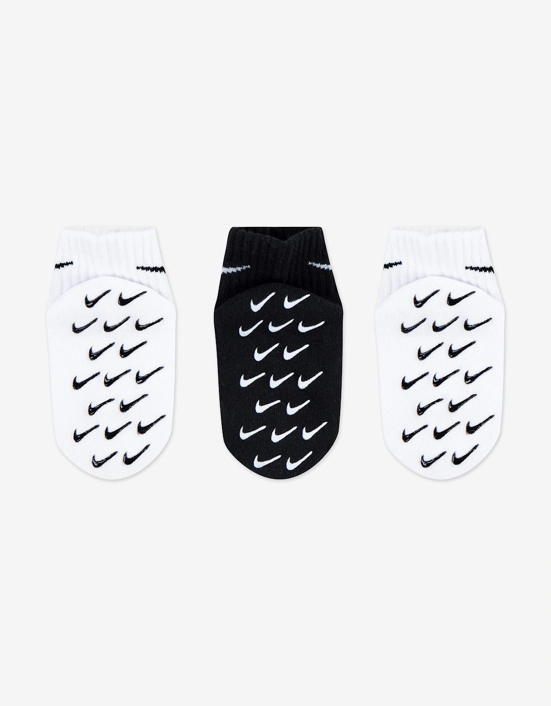 Baby 3 Pack Gripper Quarter Socks Set in White