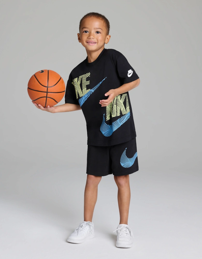 Boys NSW Relaxed Short Set in Black