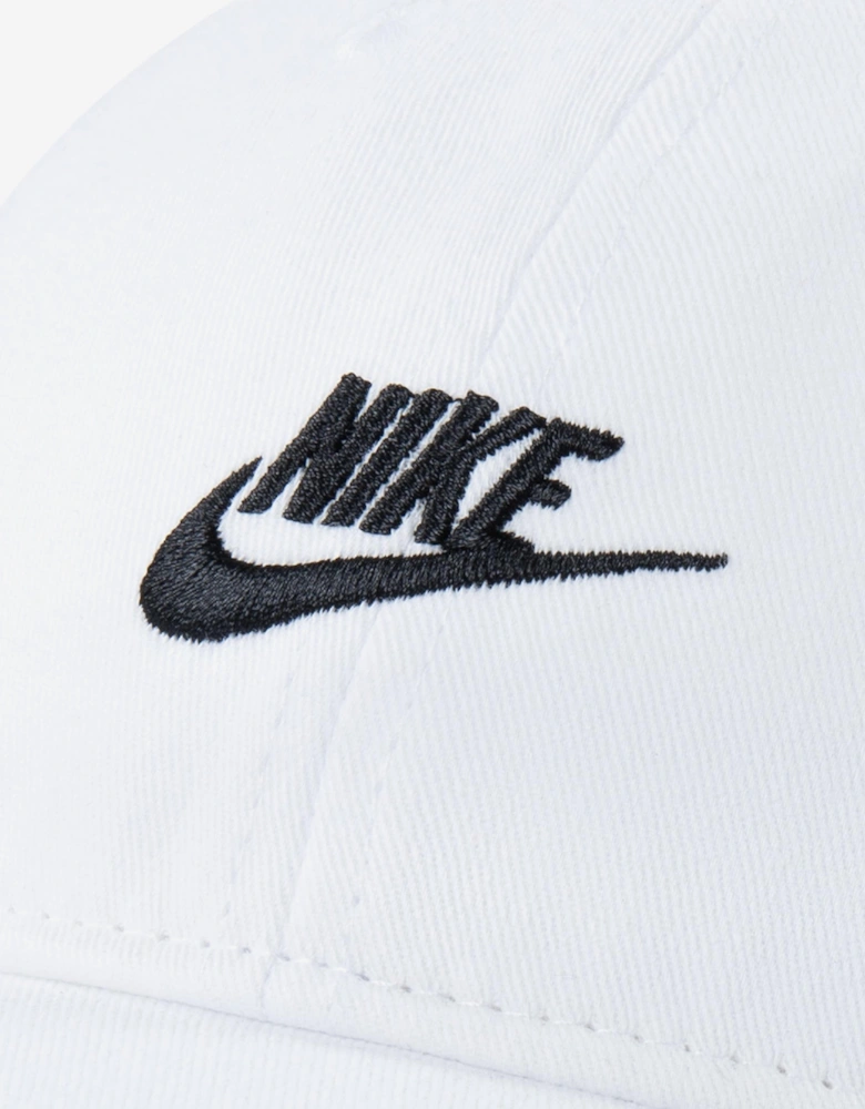 Kids Futura Curve Brim Cap in White