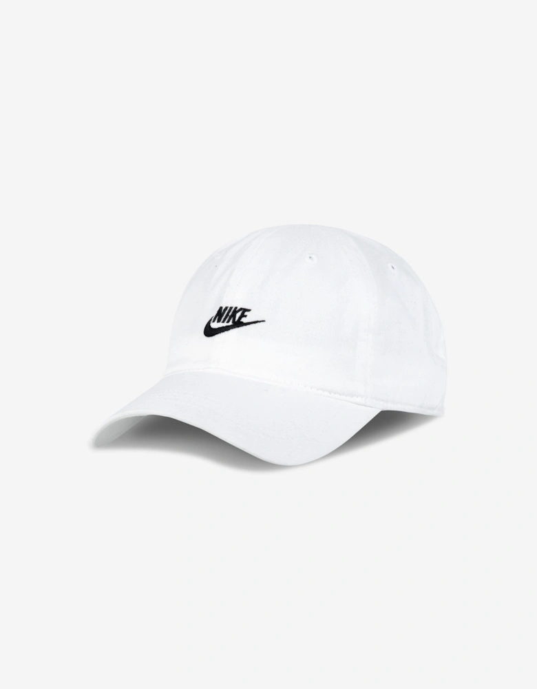 Kids Futura Curve Brim Cap in White