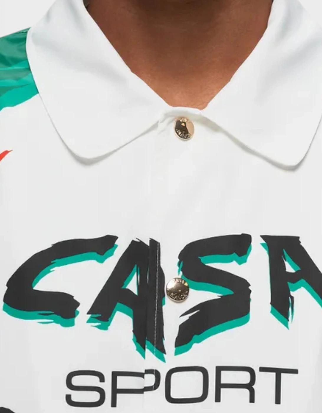 Printed Coach Jacket Casa Moto White