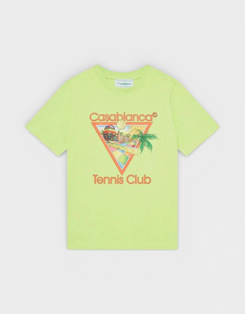 Printed T-Shirt Afro Cubism Tennis Club Pale Green