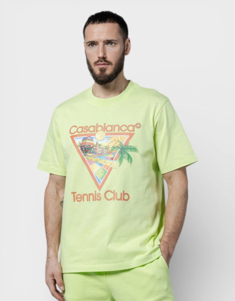 Printed T-Shirt Afro Cubism Tennis Club Pale Green