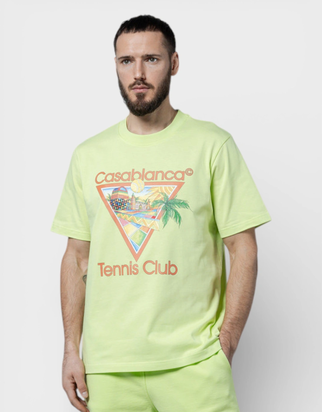 Printed T-Shirt Afro Cubism Tennis Club Pale Green