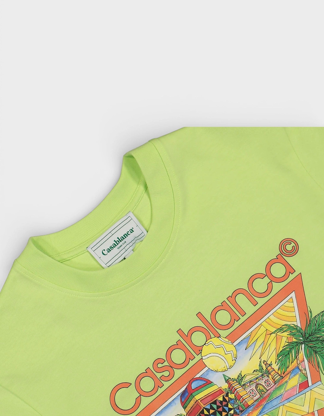 Printed T-Shirt Afro Cubism Tennis Club Pale Green