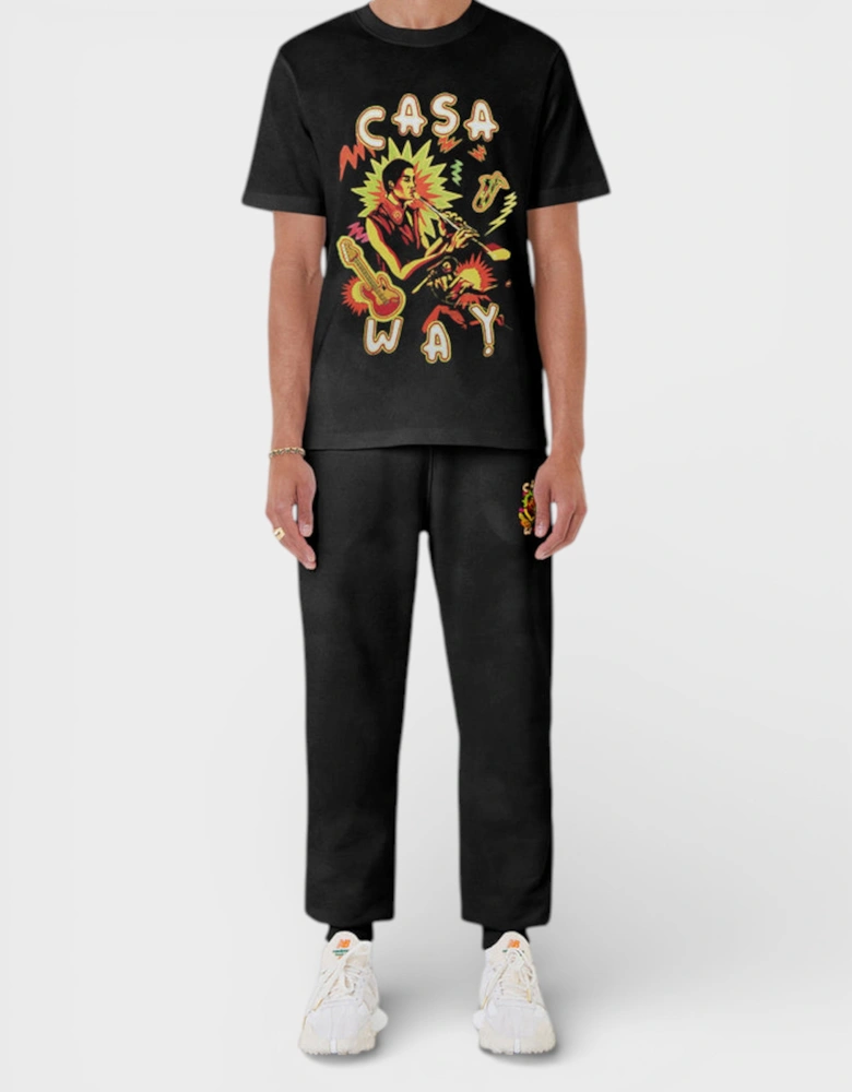 Printed T-Shirt Music For The People Faded Black