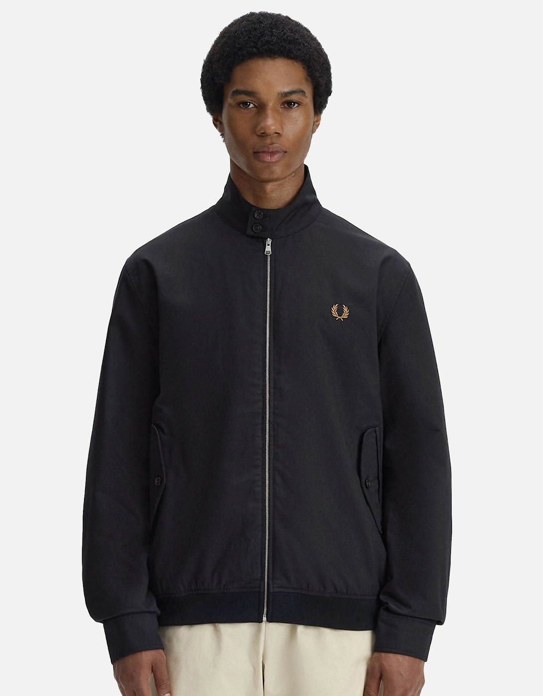 Twill Harrington Jacket Black