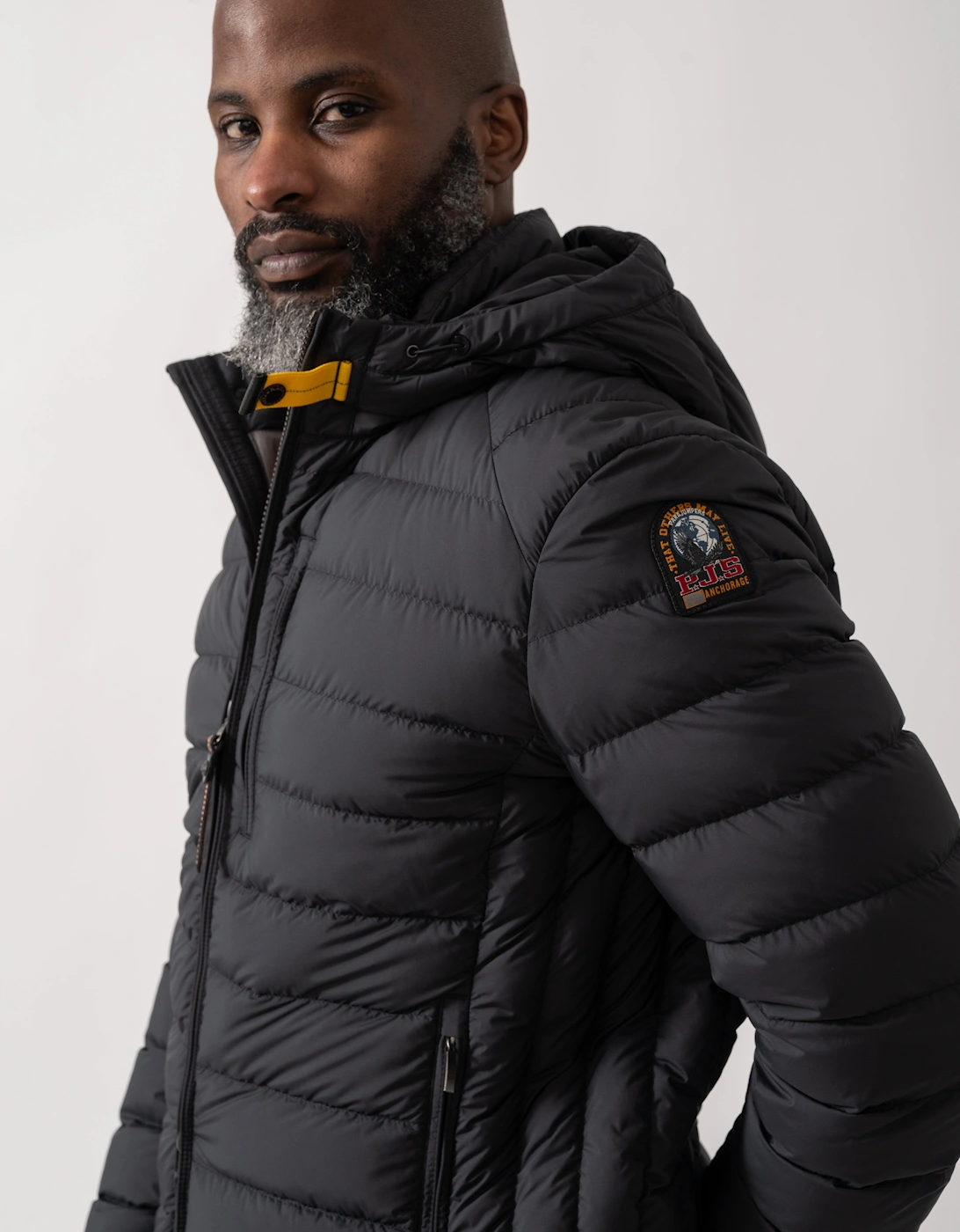 Last Minute Mens Hooded Down Jacket - Black 541