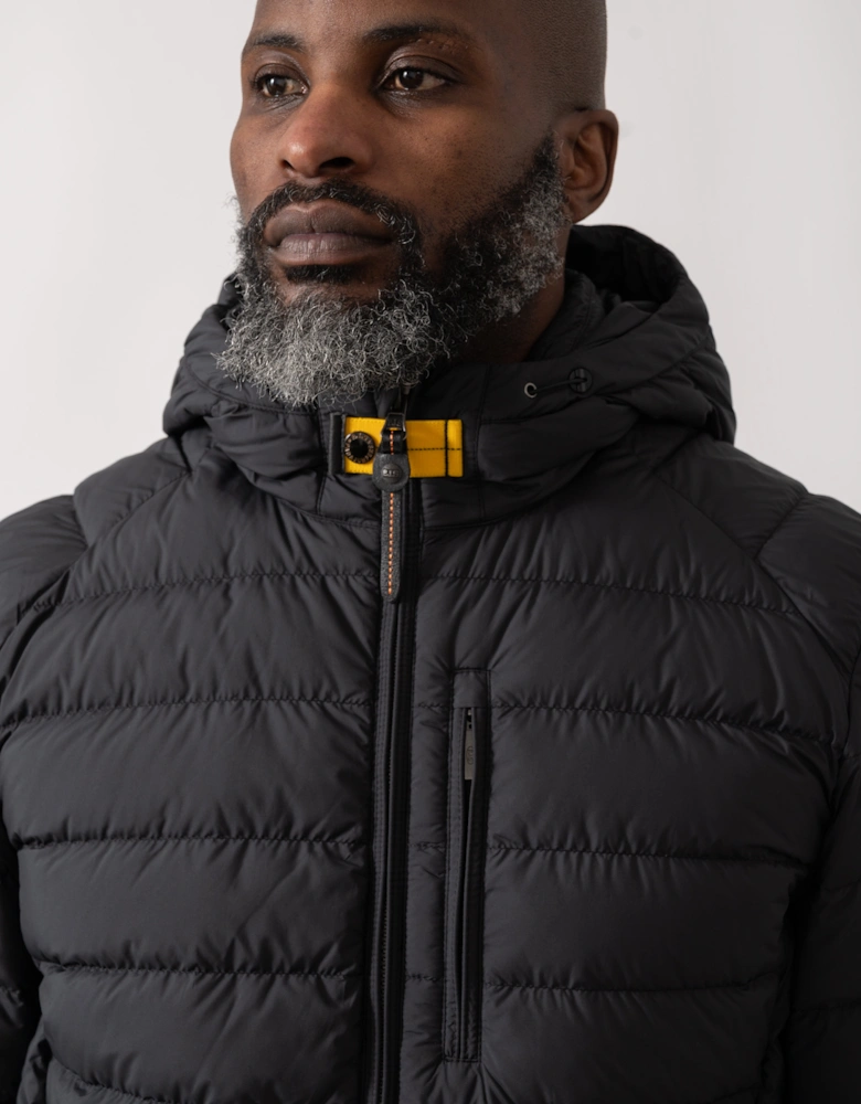 Last Minute Mens Hooded Down Jacket - Black 541