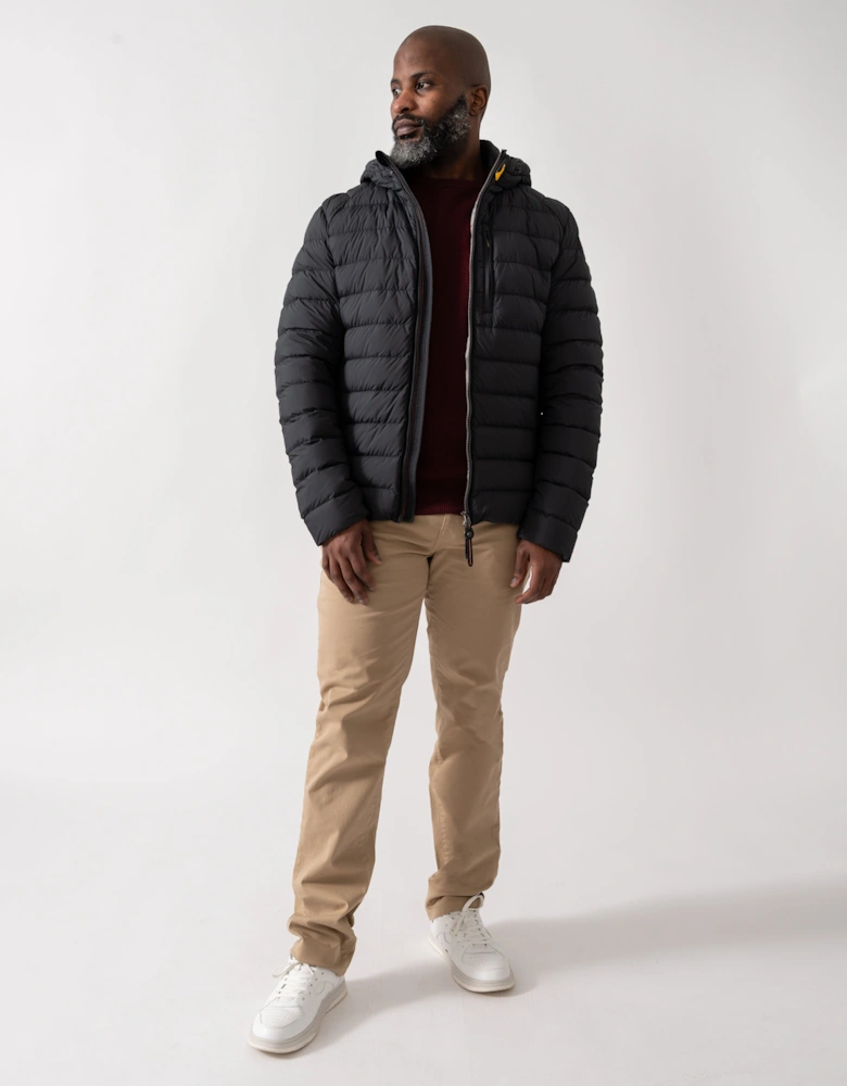 Last Minute Mens Hooded Down Jacket - Black 541