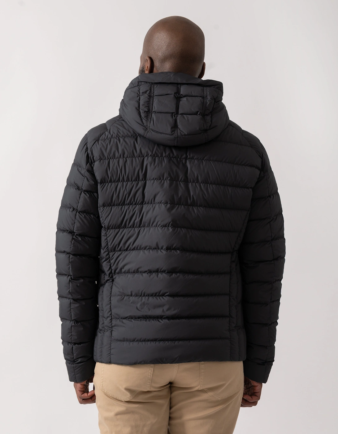 Last Minute Mens Hooded Down Jacket - Black 541