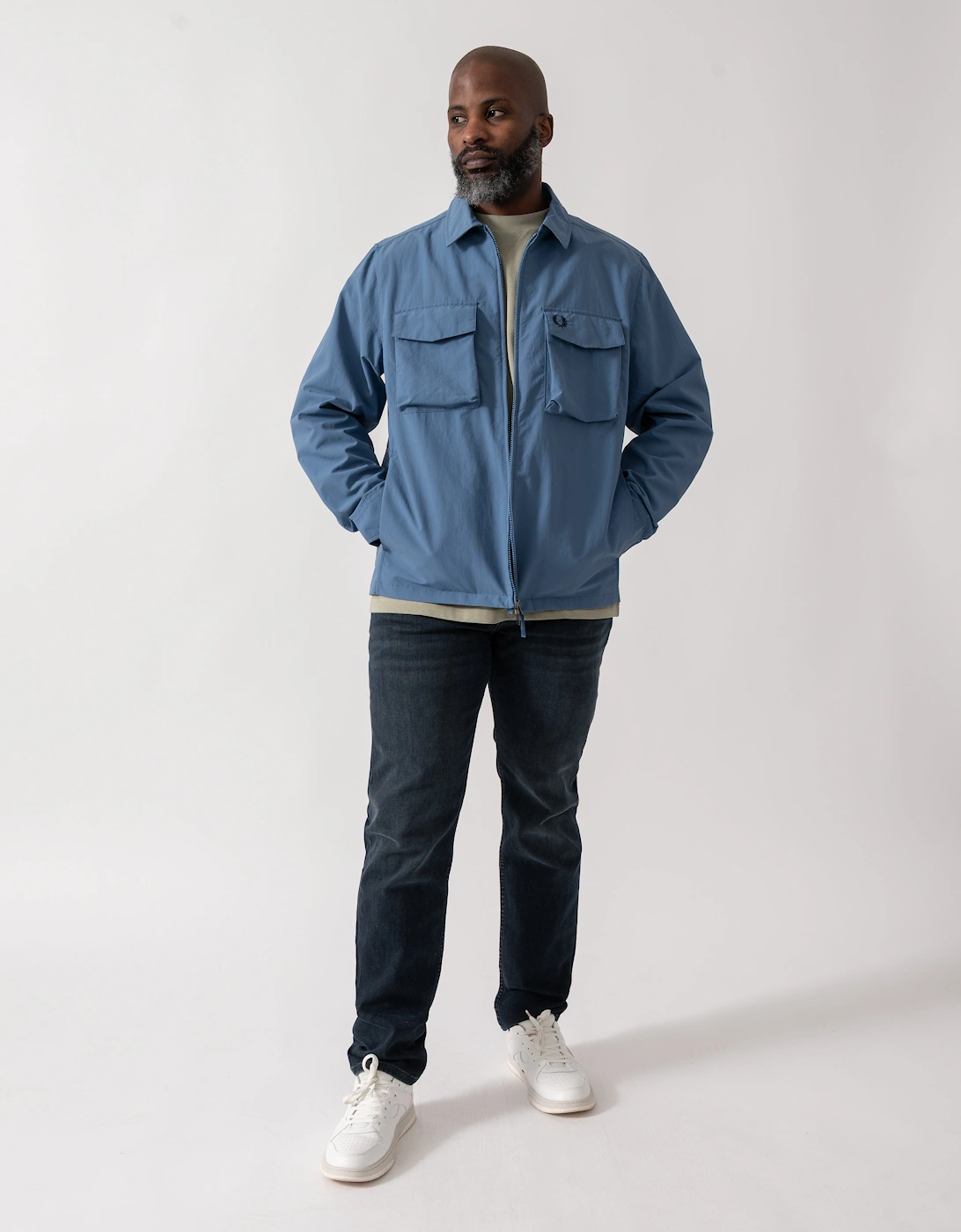 Mens Ripstop Pocket Overshirt - Ace Blue 27A